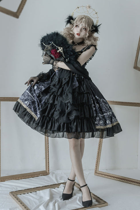 Golden Chic Princess Suspender Dress