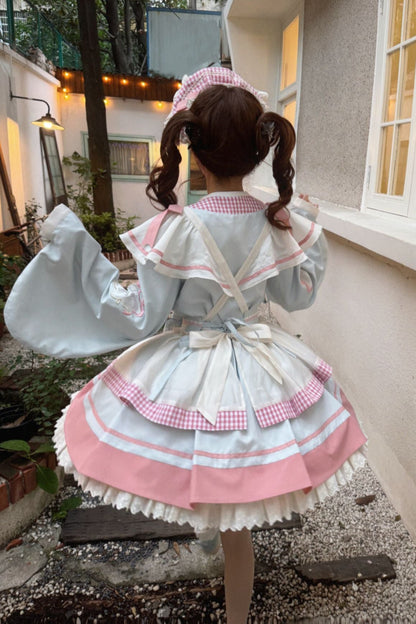 【12月6日予約締切】チャイナロリータエンブロイダリーメイドドレスセット＋ボンネット