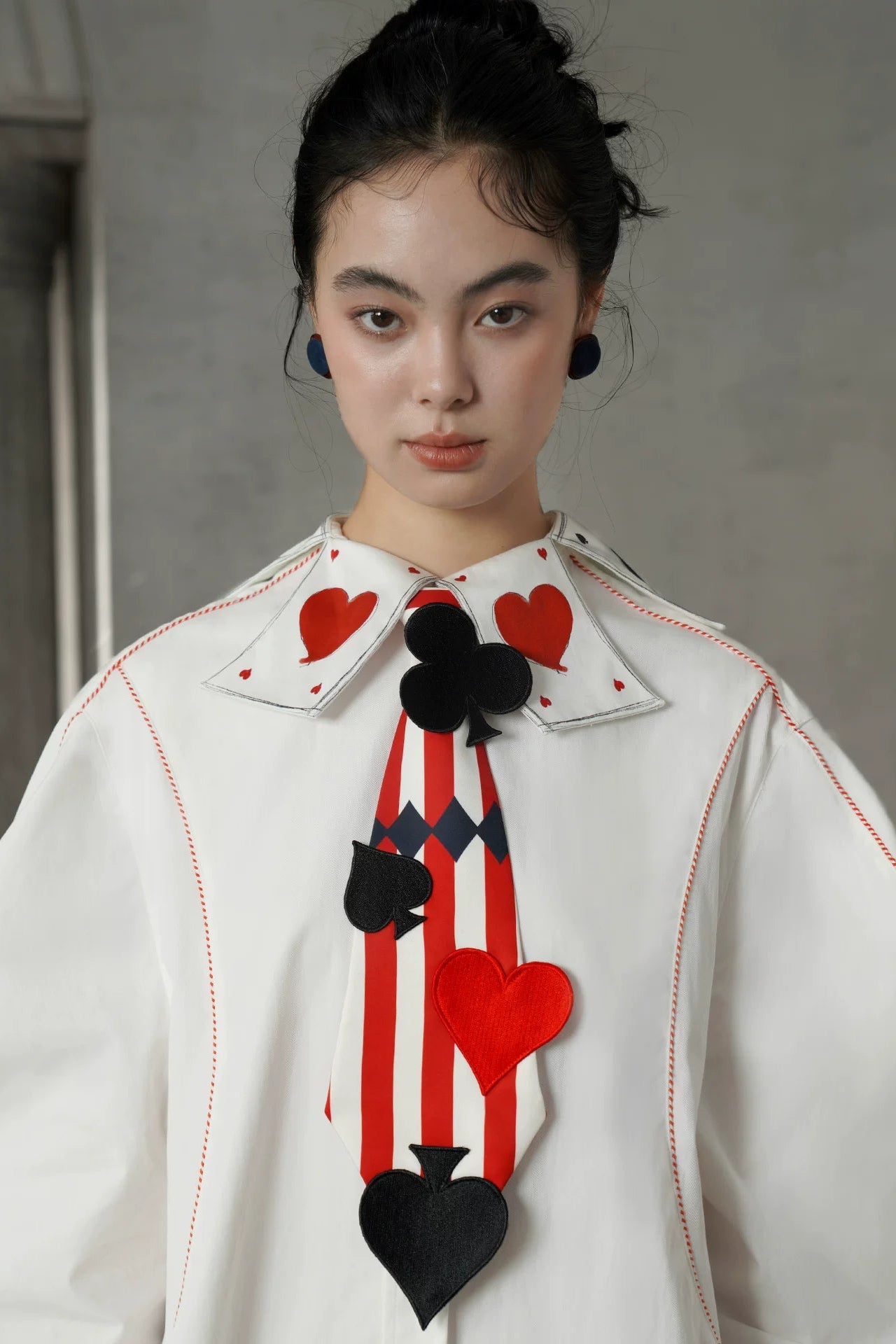 Retro Card Game Striped Tie