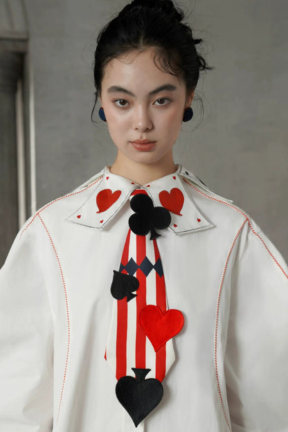 Retro Card Game Striped Tie