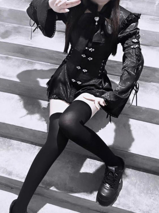 チャイナストラップリボンドレスパンツスーツ【予約商品】