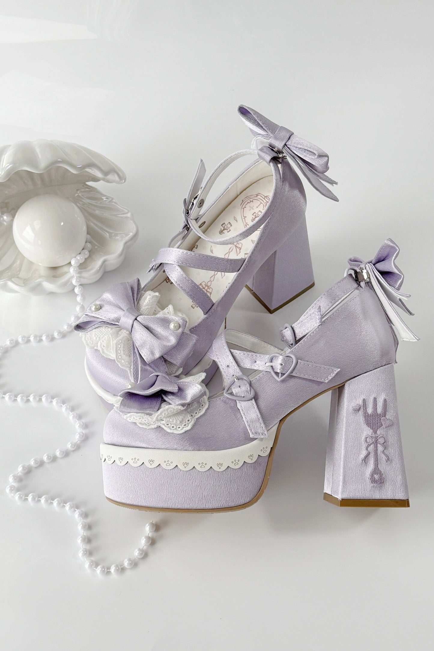 スイートフリルリボンロリータシューズ