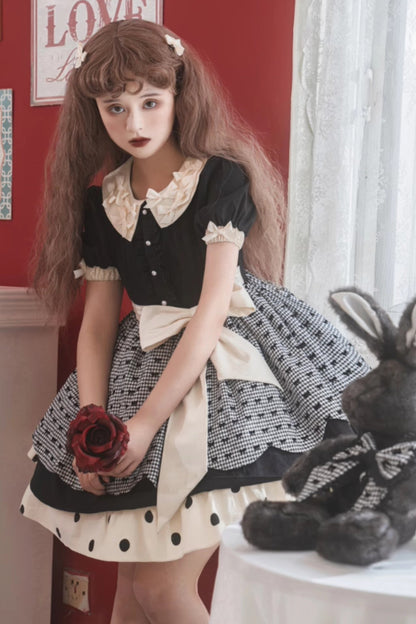 Peach Soda Dot Doll Lolita Dress