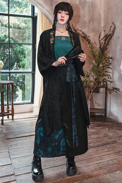 Dark Retro China Sleeveless Piece Setup