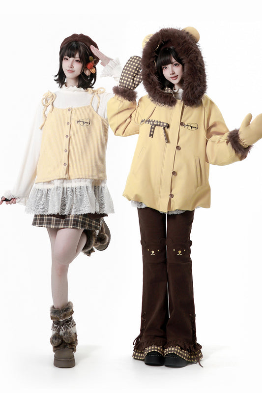 Milky Floral Jacket + Top + Skirt + Pants + Camisole