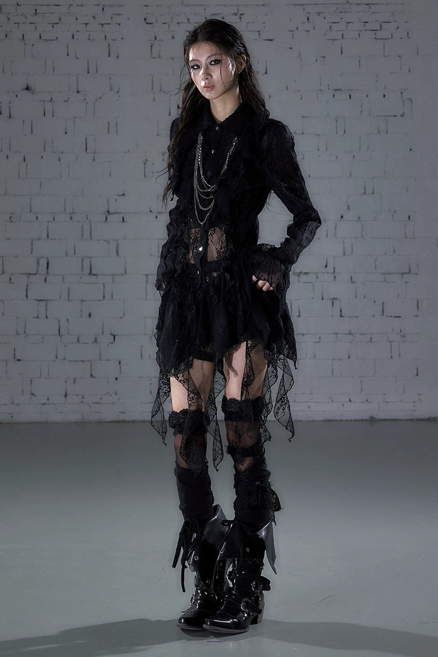 Romantisches Punk-Spitzenkleid