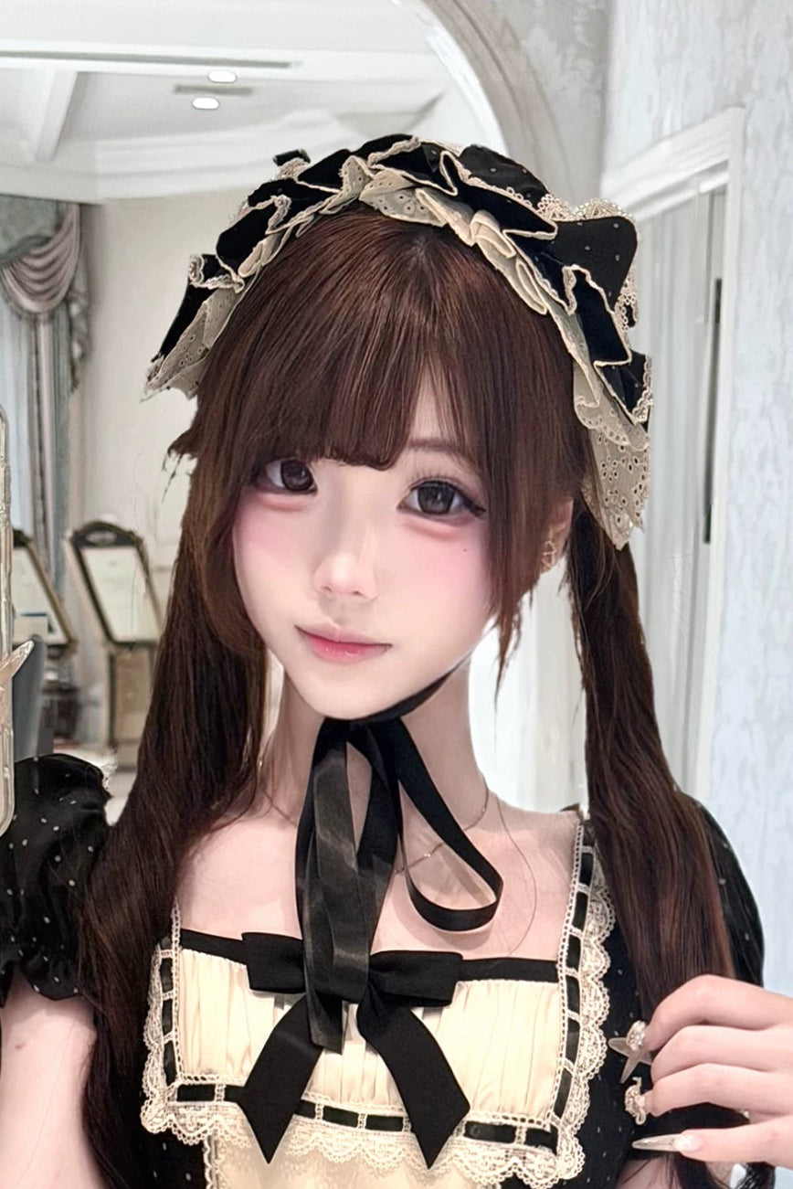 [Pre-order Deadline: June 29] Vintage Black x White Polka Dot Series Accessories (Cat Ear Headband, Leg Warmers, Cat Ear Leg Ring)