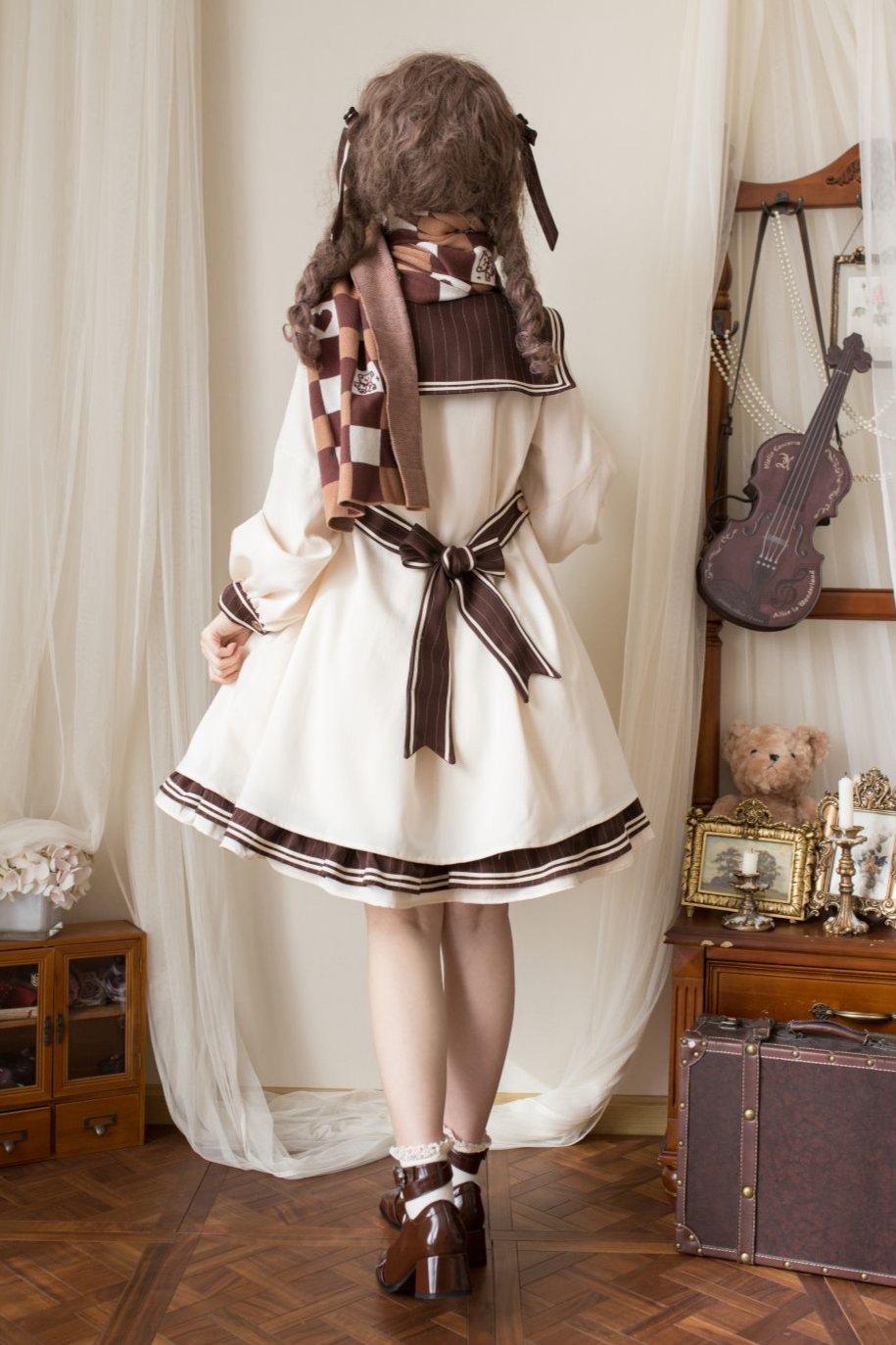 [October 18 reservation deadline] Sailor color A line layered dress