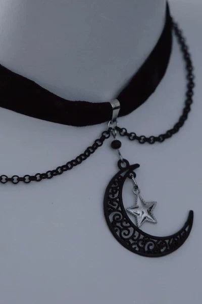 ムーンアンドスターベルベットチョーカー