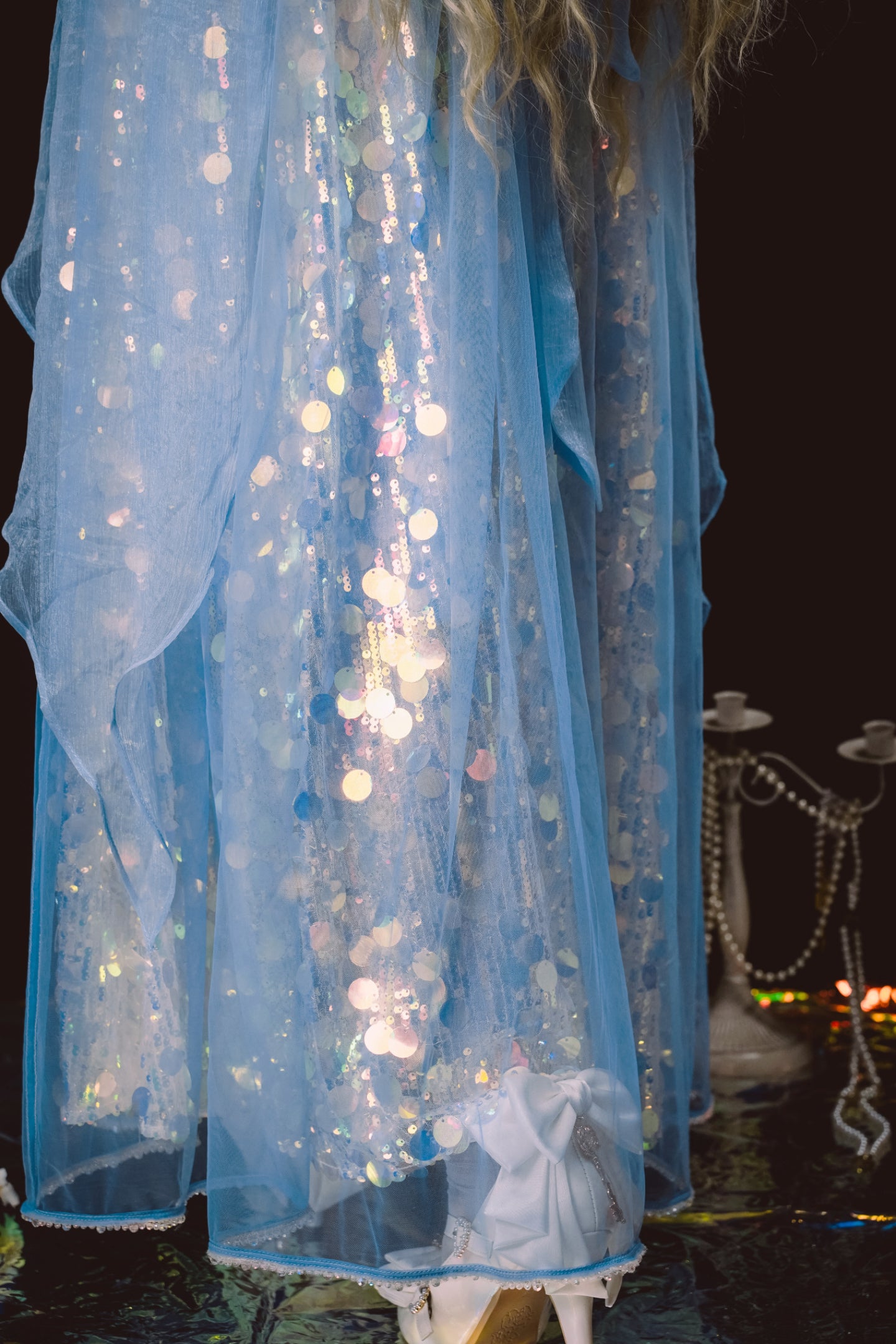 Mermaid Shining Blue Dress