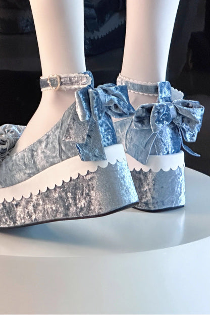 [Reservation deadline on October 25]  Fantasy World Dream Cake Velvet Platform Shoes