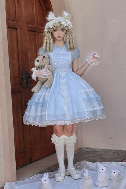 Sweet Doll Frill Ribbon Lolita Dress + Mini Ribbon Sleeves