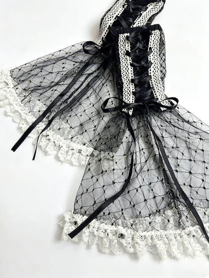 [Vorbestellschluss: 10/6] Accessoires der Castle-Bunny-Serie in Rosa/Schwarz [Hasenohren-Häubchen/Choker/Schleppe/transparente Ärmel (abnehmbare Ärmel)/Brosche/bedruckte Glockenärmel (abnehmbare Ärmel)]