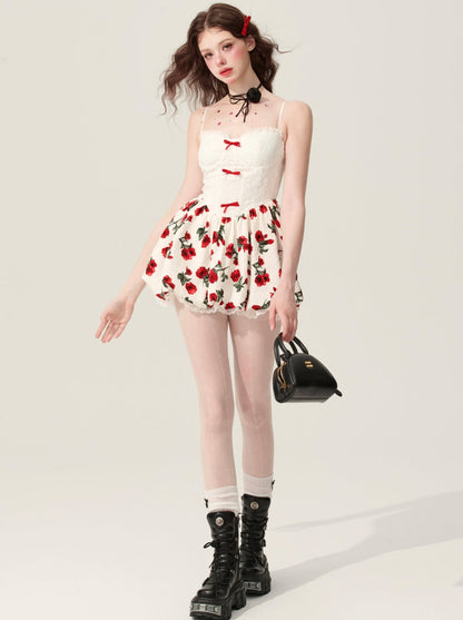 [En vente le 31 mai à 20 heures] Shaoye eye pearl vein white floral dress women's summer puffy skirt