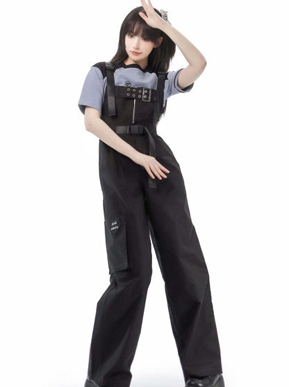 Top transparent volume onesie set-up x cool style trouser set-up