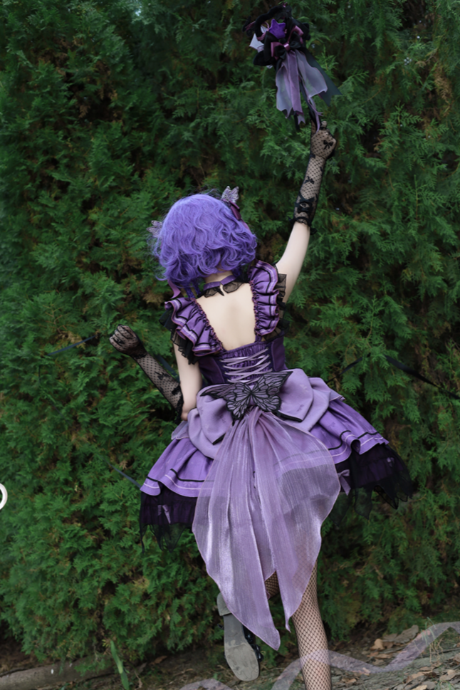 [Reservation deadline on October 15] Purple Butterfly Witch Dress Complete Set