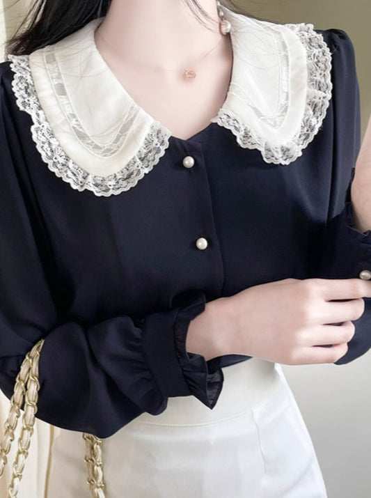レーススイートドールカラーブラウス
