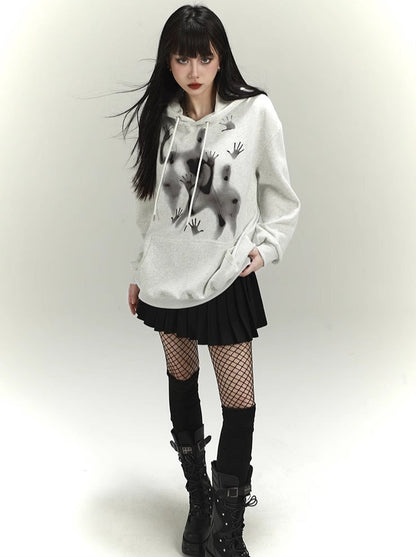 Dark Style American Grey Hoodie Sweatshirt