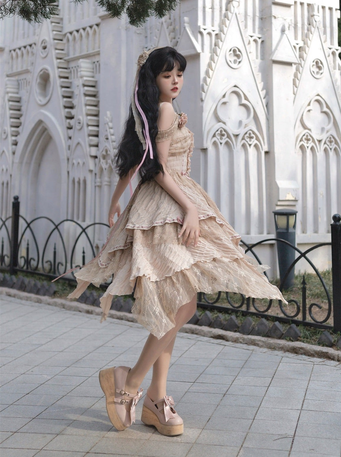 오리지널 로리타 할로윈 의상 코스 공주 드레스 고딕 플라워 웨딩 jsk 클래식 일상 로리타 드레스