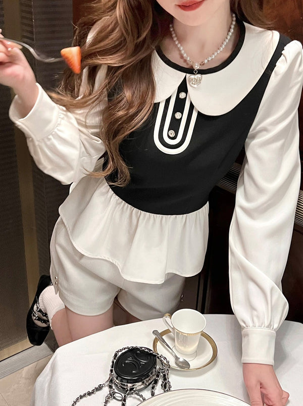 French Doll Color Contrast Color Pibram Tops