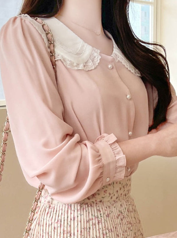 レーススイートドールカラーブラウス