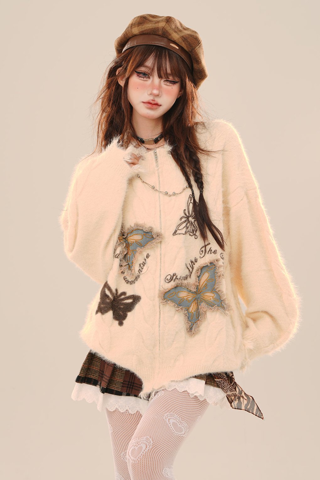 Butterfly Embroidered Loose Top