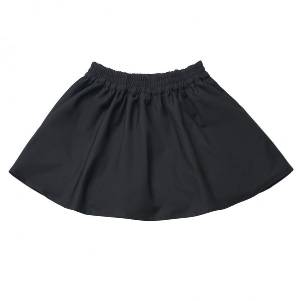 コントラストシャツ＋チェックスカート＋ブラックスカート＋ワイドパンツ＋ネクタイ