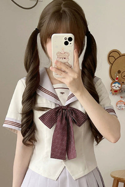 Retro Color Sweet Sailor Suit