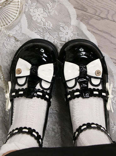 Round Toe Lolita Flat Single Shoes