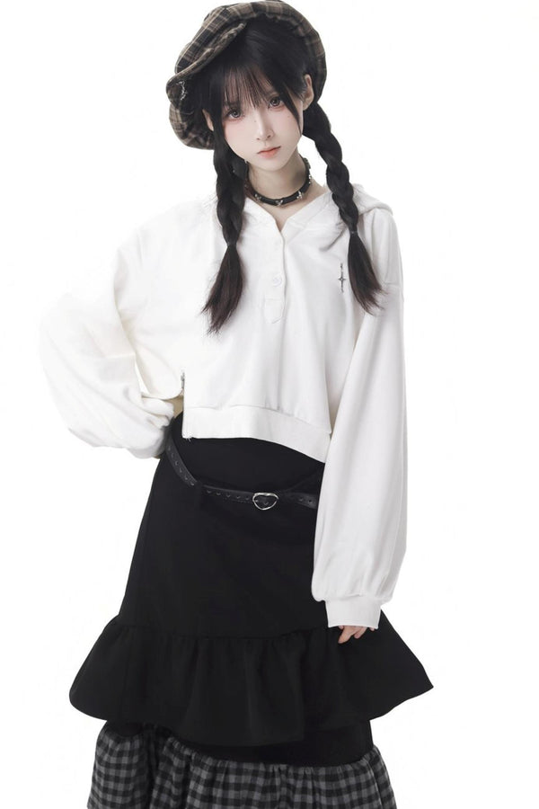 Multi-layered Tweed Skirt Jacket Setup