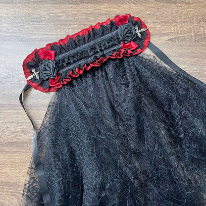 【4月21日予約締切】ブラッドフィーストダークゴシックローズクロスコルセットサスドレス＋ベルスリーブショートジャケット＋アクセサリー