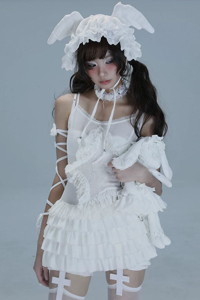 レースキャミソールバレエトップス+インナー