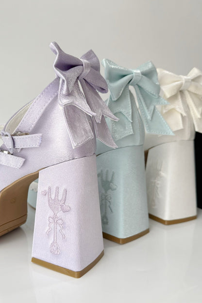 スイートフリルリボンロリータシューズ