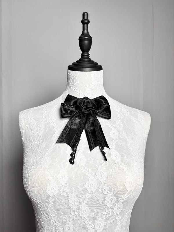 【3月6日予約締切】ダークゴシックブラックショートジャケット＋ホワイトシャツ＋ローズリボン