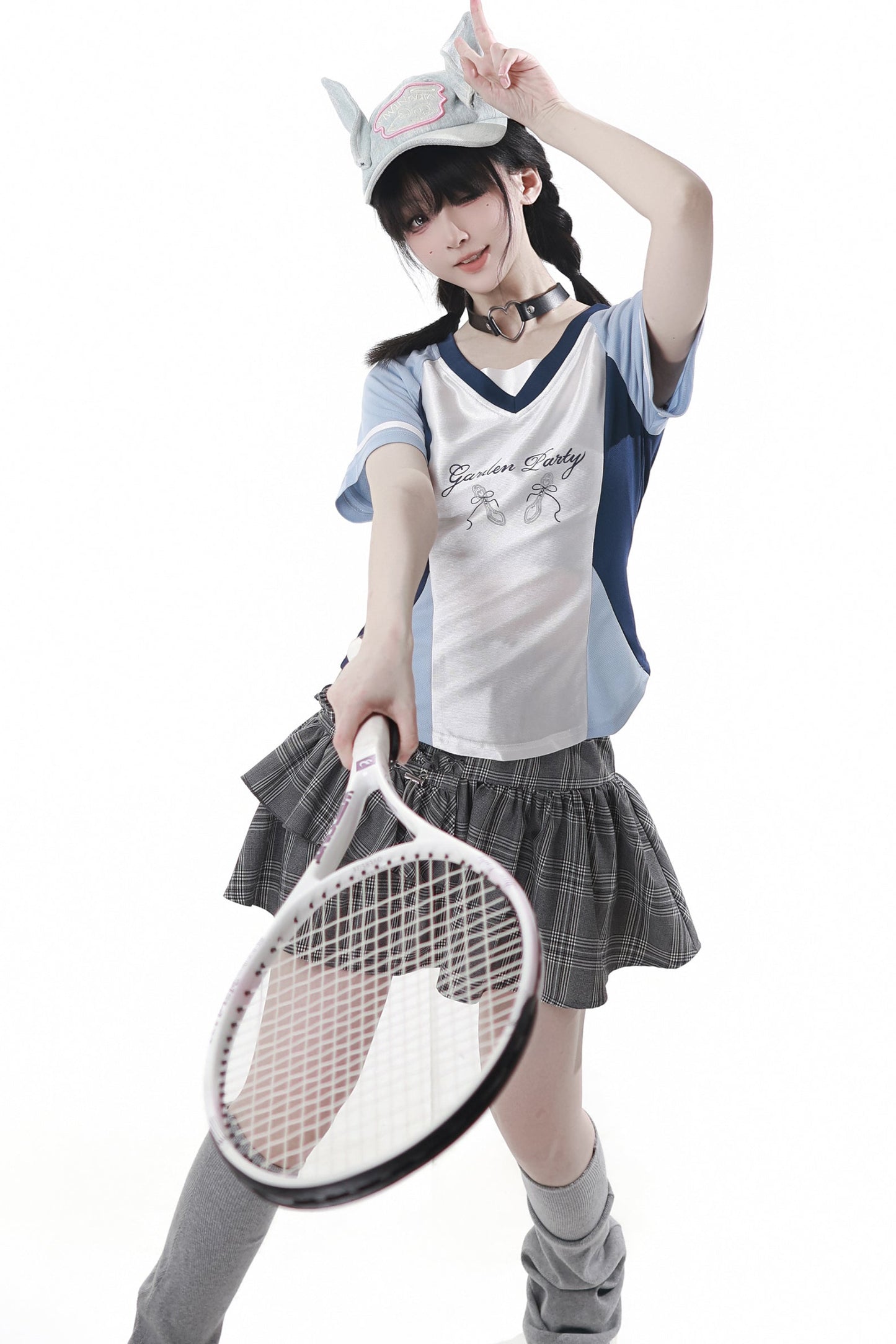 スポーティートップス＋フードトップス＋ケーキキュロット