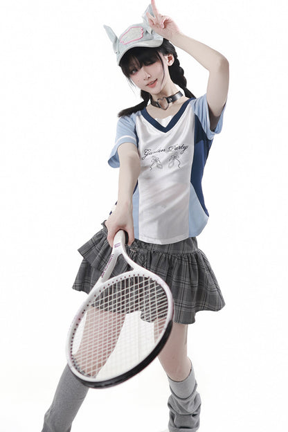 スポーティートップス＋フードトップス＋ケーキキュロット