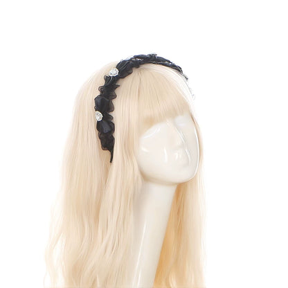 Elegantes Dark Kawaii Kleid + Kopfschmuck