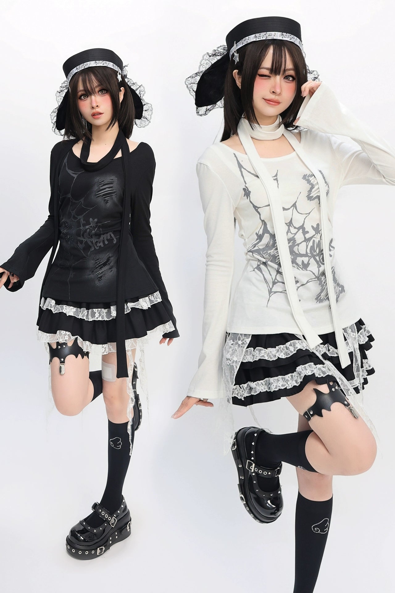 スリムスタイルダークトップス