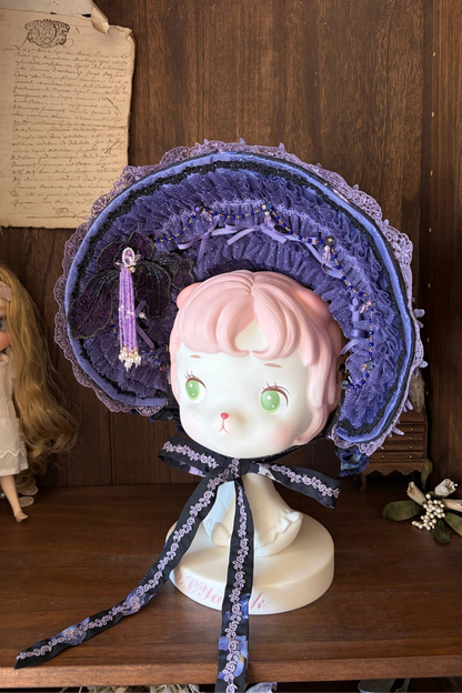 【9月13日予約締切】Purple/Dark Purple Gothic Lolita Elegant Iris Dress Top & Bustier & Skirt Set 1/2+ Full Set
