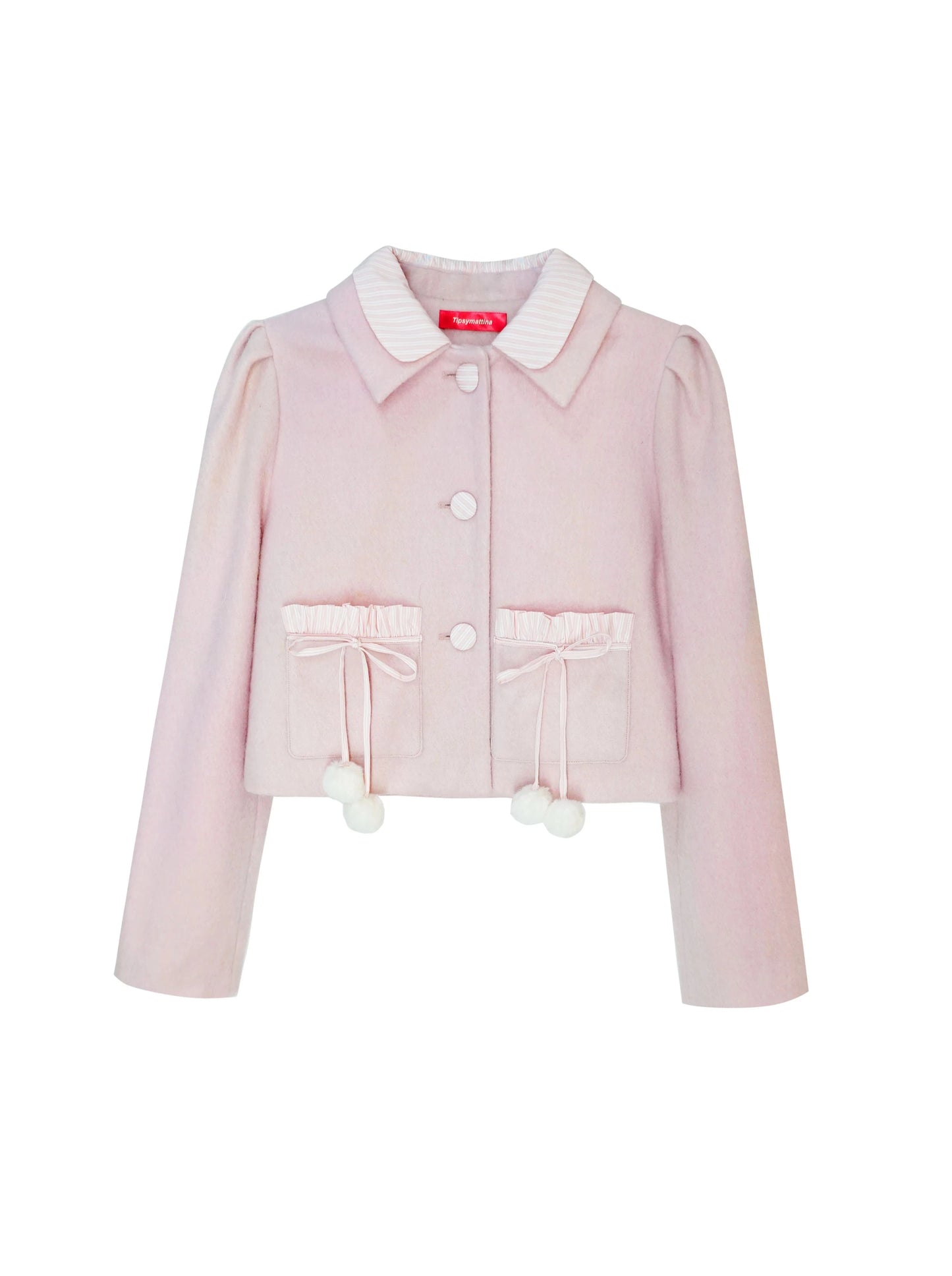 Sweet pink wool jacket + wool coat + flared skirt