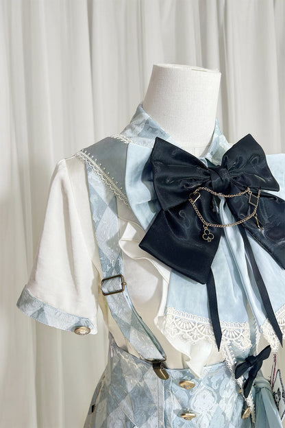 【予約商品】アリス皇子ロリータシャツ+ショートパンツ+ベルト