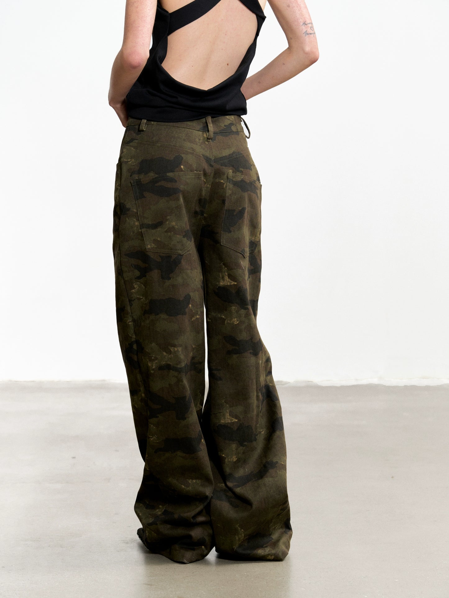 Razorr Original Vintage Camouflage Wide Leg Jeans