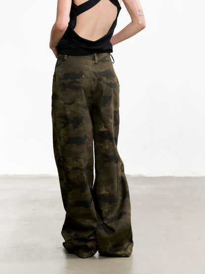 Razorr Original Vintage Camouflage Wide Leg Jeans