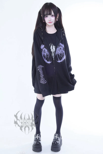Sweat à capuche gothique subculture jirai