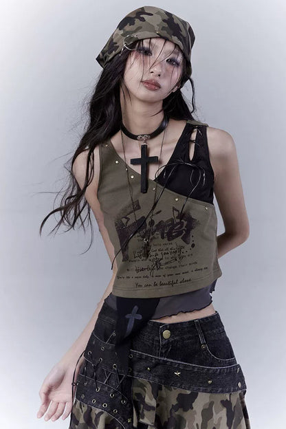 パラレルウェイストランドプリンテッドトップス