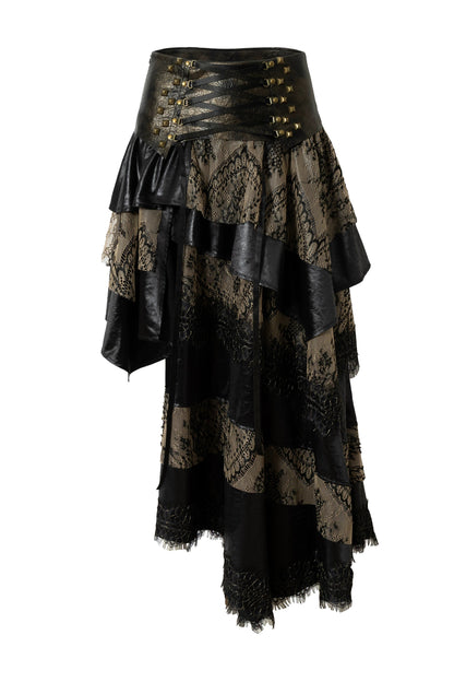 Mittelalterliches Spitzen-Patchwork-Rock