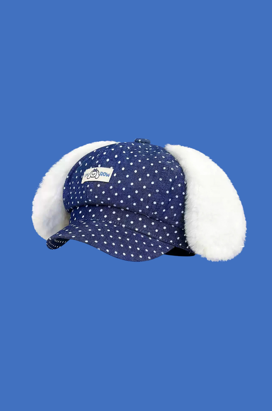 Long-Eared Plush Octagonal Newsboy Cap