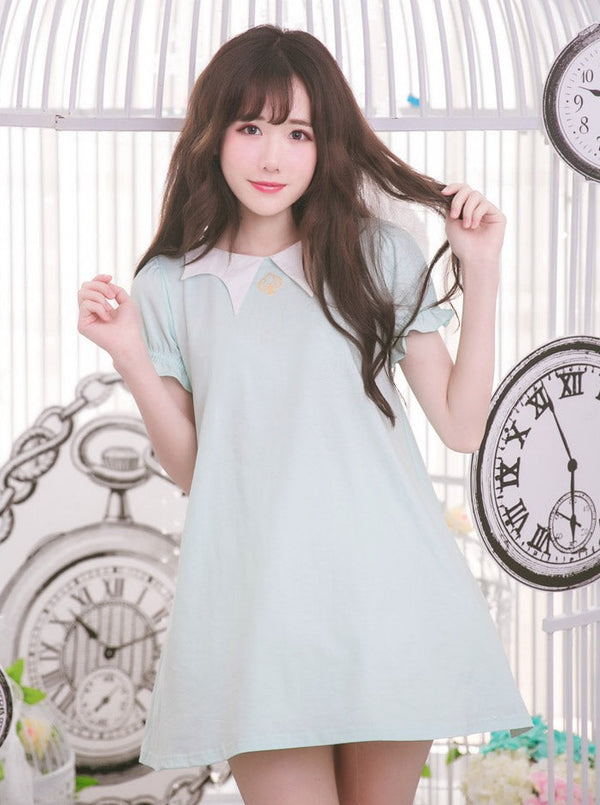 ドラキュラカラーガールパフスリーブワンピース