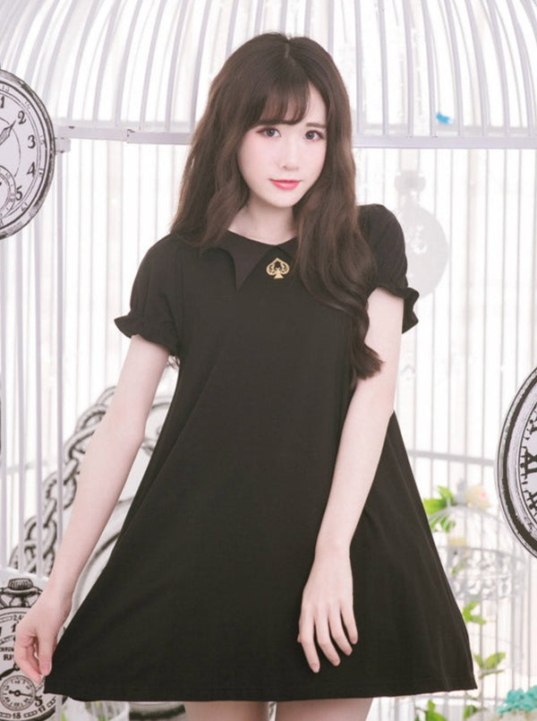 ドラキュラカラーガールパフスリーブワンピース