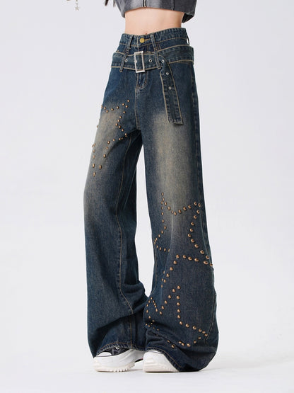 Retro Osh Star Dunkelblaue Jeans